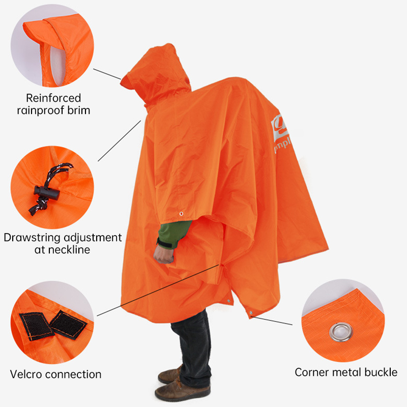 3 in 1 방수 레인코트 경량 아웃도어 하이킹 레인  - Camping Rain Poncho 리뷰 및 가격