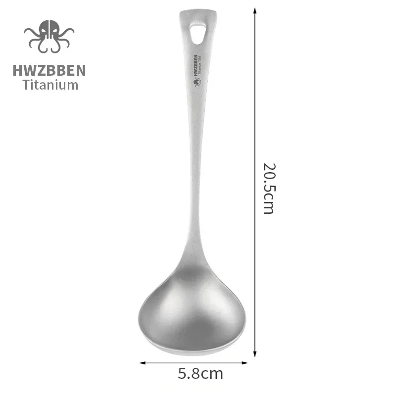 HWZBBEN 야외 티타늄 수프 스푼, 긴 손잡이 캠핑 - Outdoor Camping Dining Set 리뷰 및 가격