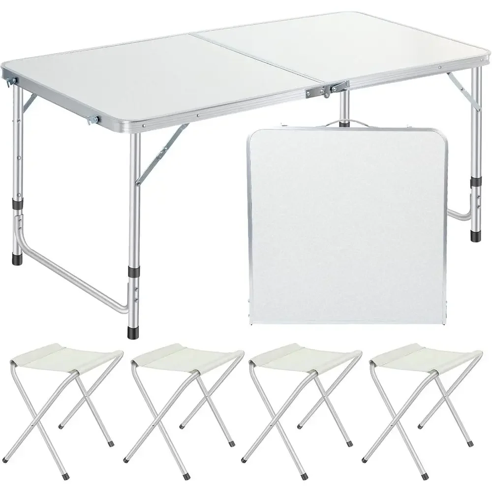 휴대용 플라스틱 식탁 세트(의자 4개 포함), 높이 조 - Outdoor Camping Dining Set 리뷰 및 가격