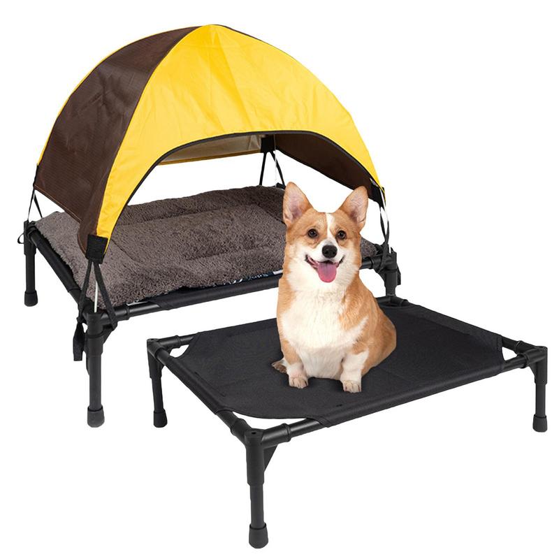 야외 높이 접이식 애완 동물 간이 침대, 이동식 캐노피 - Outdoor Camping Dog Bed 리뷰 및 가격