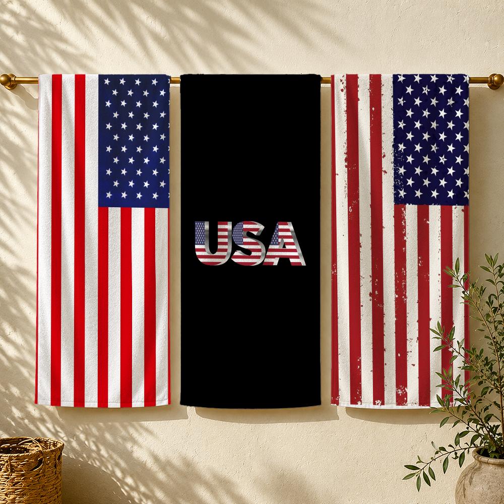 플래그 A-아메리카 U-USA F-플래그 타월 타월 비 - Outdoor Camping Usa 리뷰 및 가격