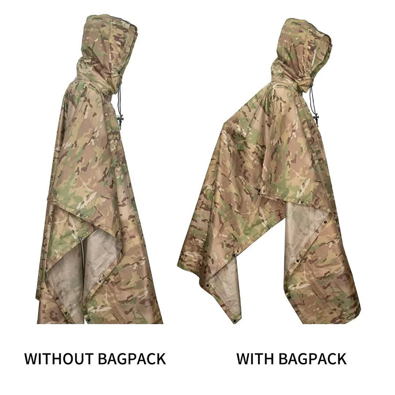 3-in-1 기능성 레인코트: 배낭, 방수 덮개, 후드 - Camping Rain Poncho 리뷰 및 가격