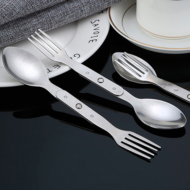 야외 캠핑 및 피크닉을위한 2-in-1 포크 디저트 스 - Outdoor Camping Dining Set 리뷰 및 가격
